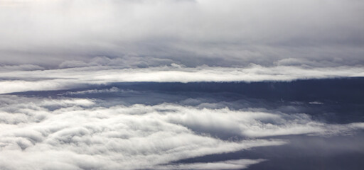 Dense autumn cloudiness over the Leningrad Province of Russia