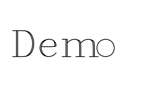 Demon Animated Handwriting Text in Serif Fonts and Weights