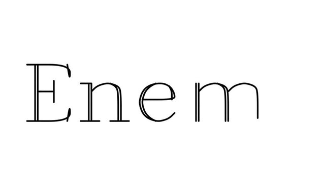 Enema Animated Handwriting Text in Serif Fonts and Weights