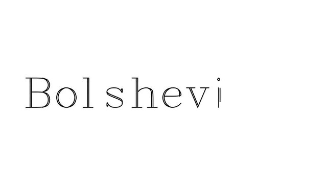 Bolshevism Animated Handwriting Text in Serif Fonts and Weights