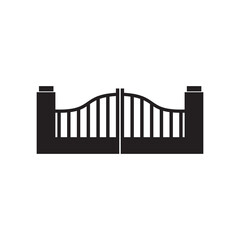 Fence icon logo design template
