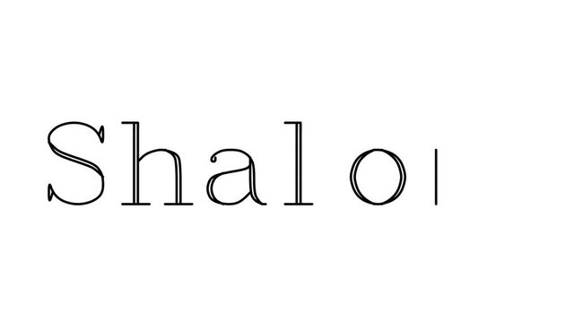 Shalom Animated Handwriting Text in Serif Fonts and Weights