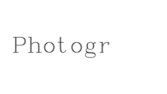 Photograph Animated Handwriting Text in Serif Fonts and Weights