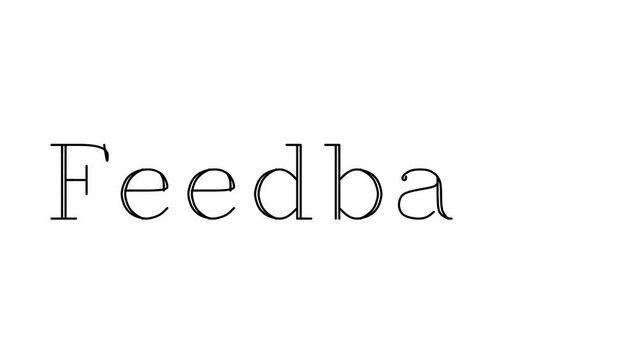 Feedback Animated Handwriting Text in Serif Fonts and Weights