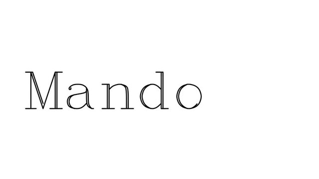 Mandolin Animated Handwriting Text in Serif Fonts and Weights