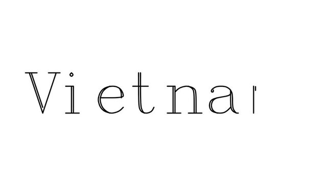 Vietnam Animated Handwriting Text in Serif Fonts and Weights