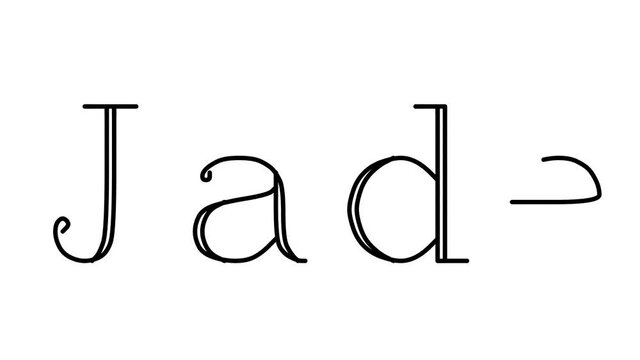 Jade Animated Handwriting Text in Serif Fonts and Weights