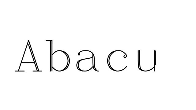 Abacus Animated Handwriting Text in Serif Fonts and Weights