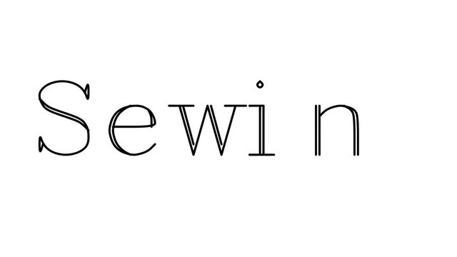 Sewing Animated Handwriting Text in Serif Fonts and Weights