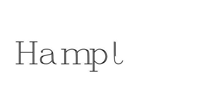 Hamptons Animated Handwriting Text in Serif Fonts and Weights