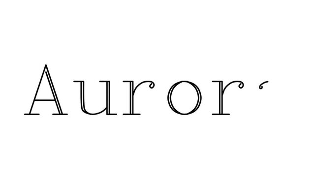 Aurora Animated Handwriting Text in Serif Fonts and Weights