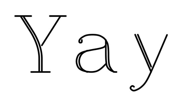 Yay Animated Handwriting Text in Serif Fonts and Weights