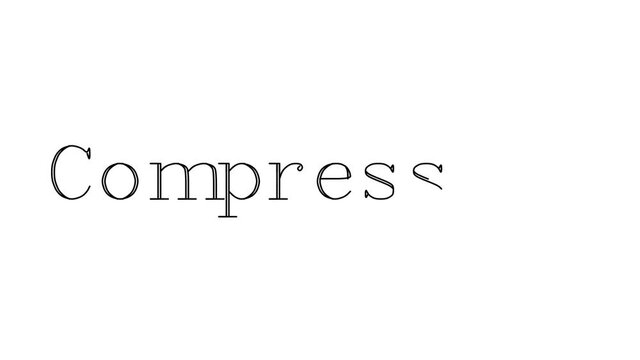 Compression Animated Handwriting Text in Serif Fonts and Weights