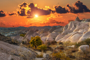 Beautiful landscapes of Cappadocia. Turkey