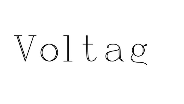 Voltage Animated Handwriting Text in Serif Fonts and Weights