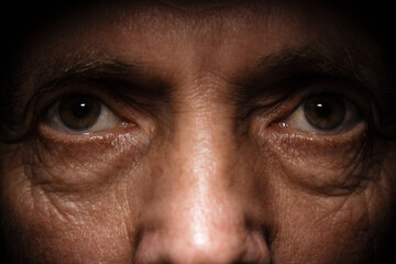 Naklejka premium Man face portrait.