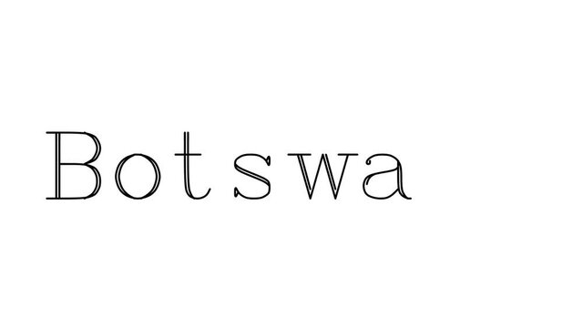 Botswana Animated Handwriting Text in Serif Fonts and Weights