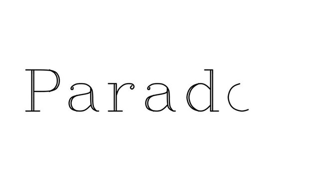 Paradox Animated Handwriting Text in Serif Fonts and Weights