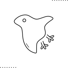 Japanese traditional pattern vector icon in outlines