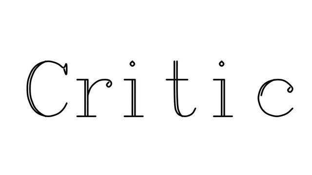 Critic Animated Handwriting Text in Serif Fonts and Weights