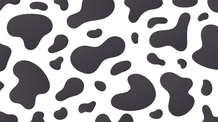Cow skin background. Black and white pattern design of milk cow skin that looks beautiful.