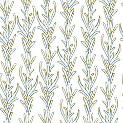 Fototapeta na wymiar Vector seamless background with colorful illustration of herbs, plants. Use it for wallpaper, textile print, pattern fills, web page, surface textures, wrapping paper, design of presentation