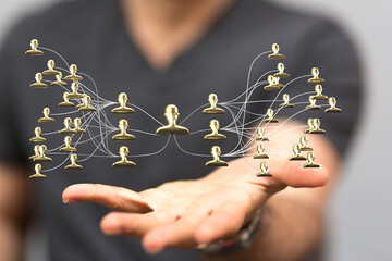 hierarchy connection team group digital