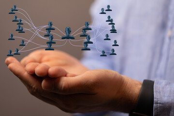 hierarchy connection team group digital