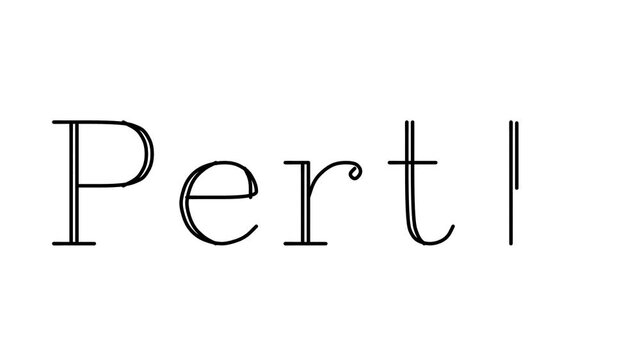Perth Animated Handwriting Text in Serif Fonts and Weights