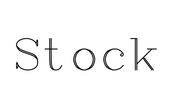 Stocks Animated Handwriting Text in Serif Fonts and Weights
