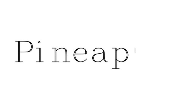 Pineapple Animated Handwriting Text in Serif Fonts and Weights