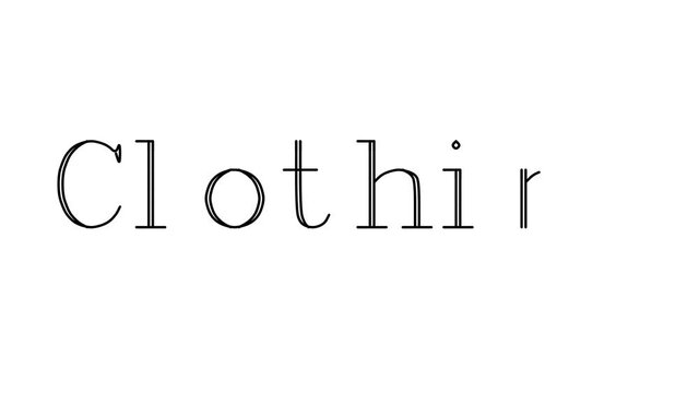 Clothing Animated Handwriting Text in Serif Fonts and Weights