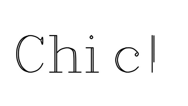 Chick Animated Handwriting Text in Serif Fonts and Weights