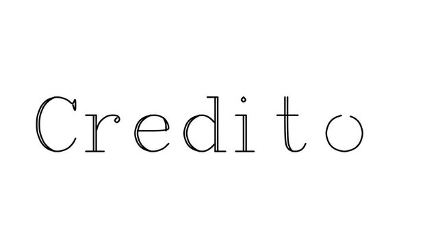 Creditor Animated Handwriting Text in Serif Fonts and Weights