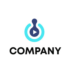 molecule play button logo design