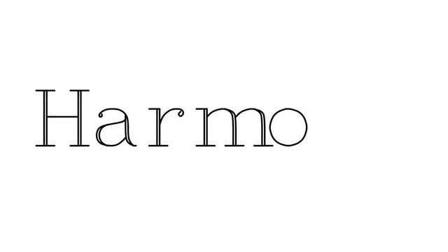 Harmony Animated Handwriting Text in Serif Fonts and Weights