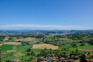 Fototapeta na wymiar Viewpoint, Polignac fortress, Auvergne, France