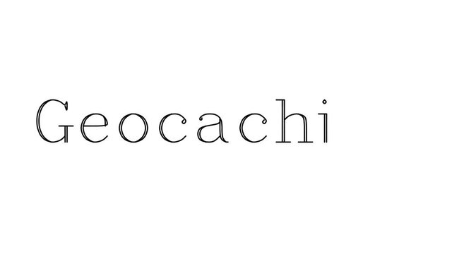 Geocaching Animated Handwriting Text in Serif Fonts and Weights