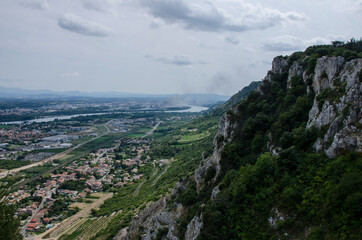 Viewpoint, Crussol Castle, Saint-Péray, Ardèche, Auvergne, France