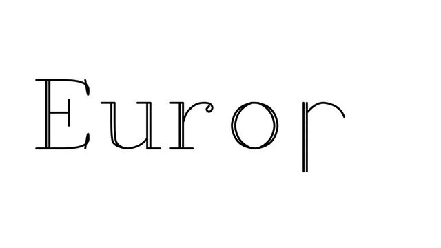 Europa Animated Handwriting Text in Serif Fonts and Weights