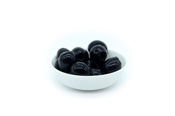 Aperitif of black olives typical of Spain