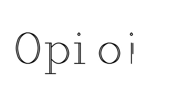 Opioid Animated Handwriting Text in Serif Fonts and Weights