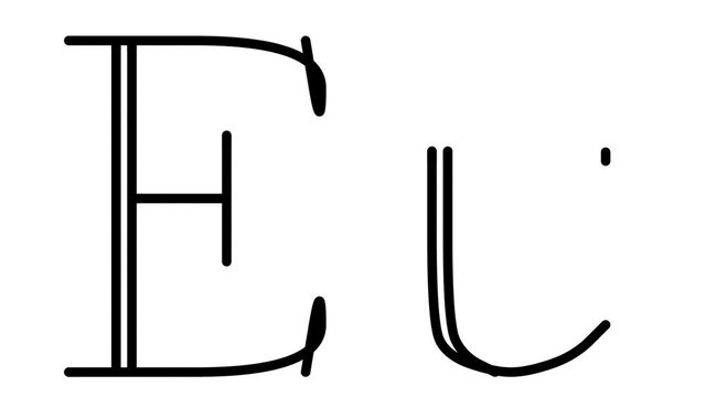 Eu Animated Handwriting Text in Serif Fonts and Weights