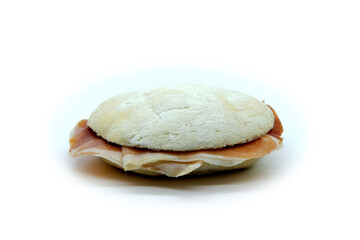 Serrano ham sandwich in town bread