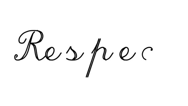 Respect Decorative Handwriting Animation in Six Cursive and Gothic Fonts