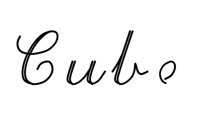 Cube Decorative Handwriting Animation in Six Cursive and Gothic Fonts
