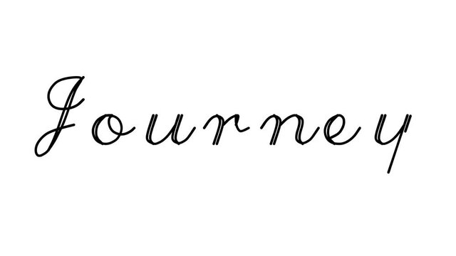 Journey Decorative Handwriting Animation in Six Cursive and Gothic Fonts