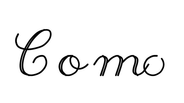 Como Decorative Handwriting Animation in Six Cursive and Gothic Fonts
