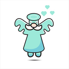 angel mascot illustration vector with design eps 10, angel vector