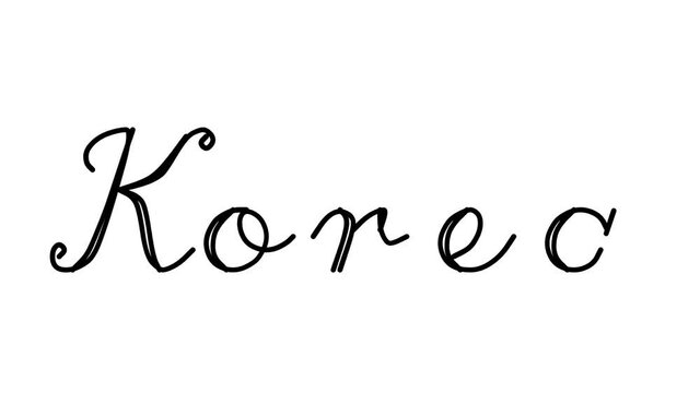 Korea Decorative Handwriting Animation in Six Cursive and Gothic Fonts